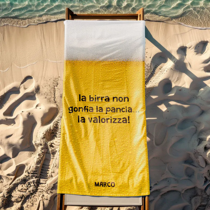 Telo Mare Personalizzato Birra 