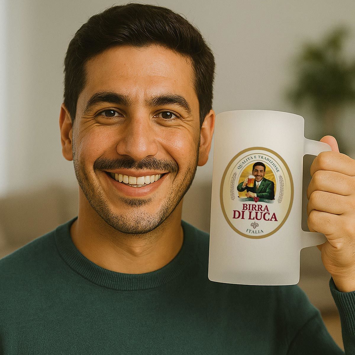 Boccale da Birra Personalizzato con Logo e Faccia