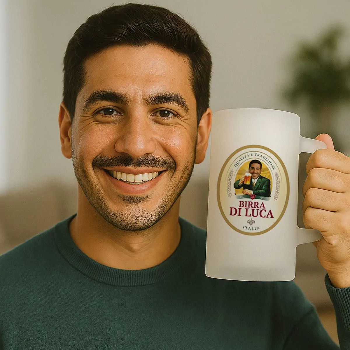 Boccale da Birra Personalizzato con Logo e Faccia