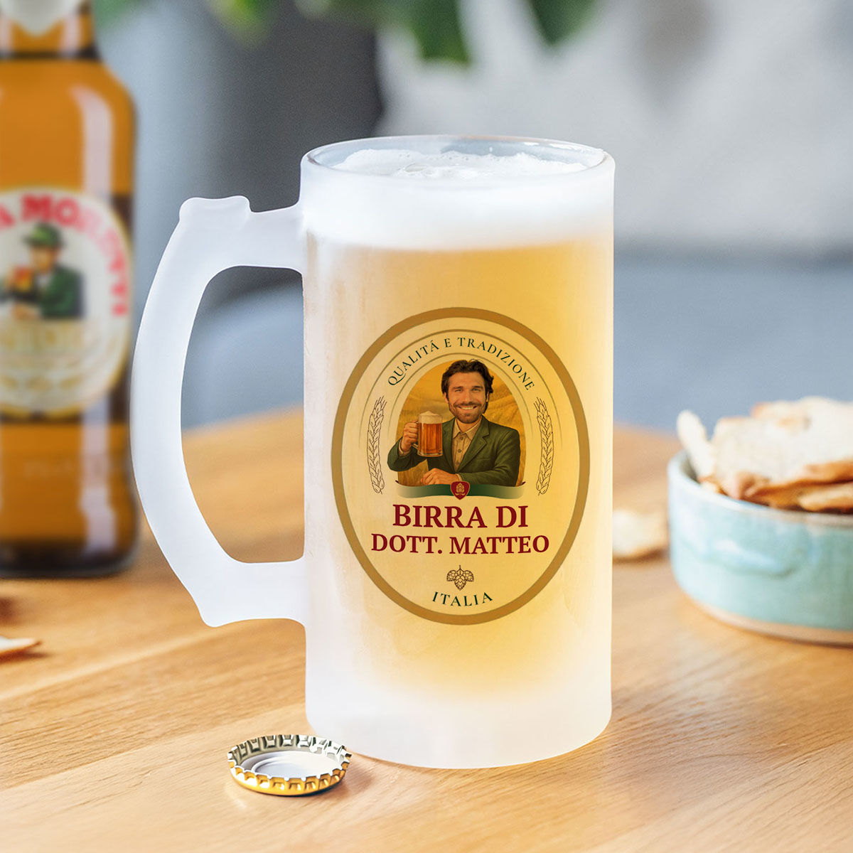 Boccale da Birra Personalizzato con Logo e Faccia