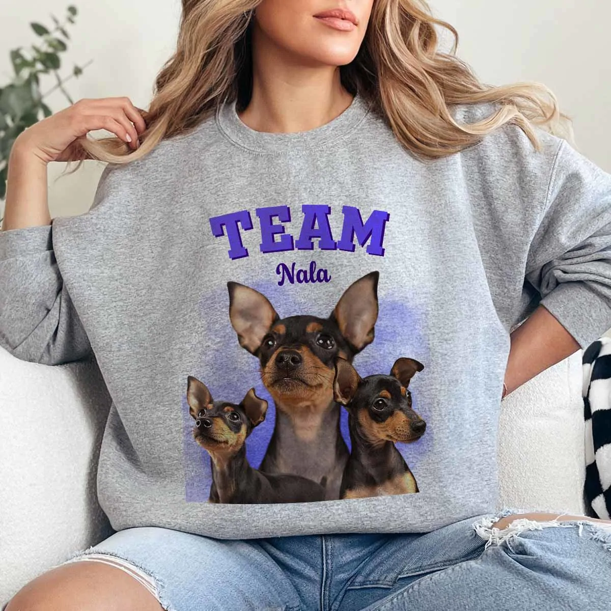Felpa Personalizzata Bootleg Vintage Animale Domestico