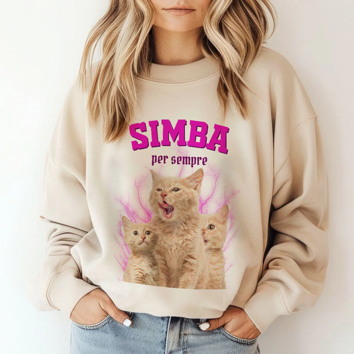 Felpa Personalizzata Bootleg Vintage Animale Domestico