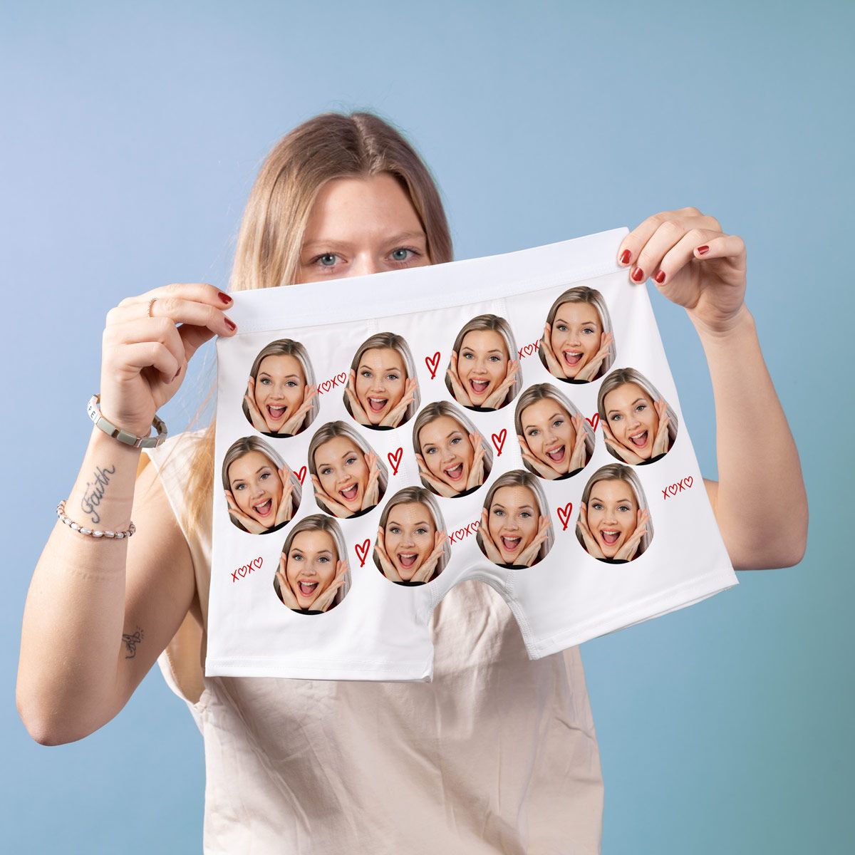 Boxer Personalizzati con Faccia e Sfondo