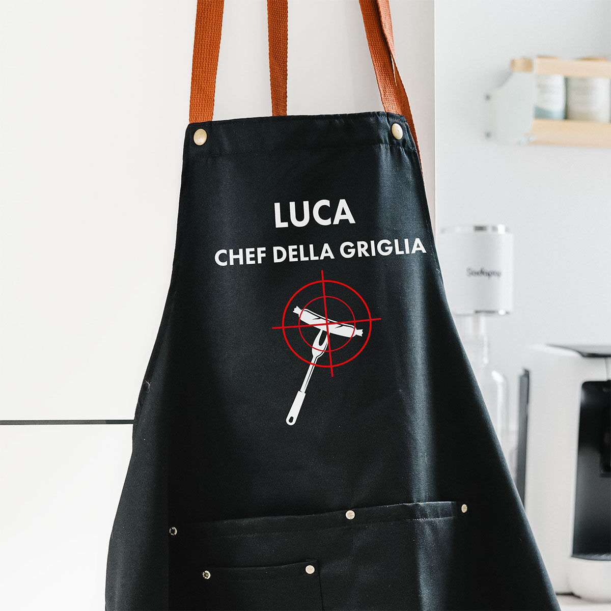 Grembiule Personalizzato da Barbecue con Testo