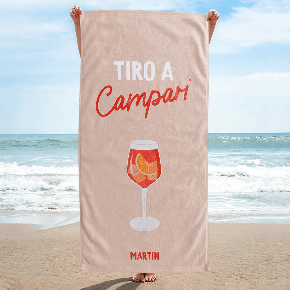 Telo Mare Personalizzato con Drink e Frasi