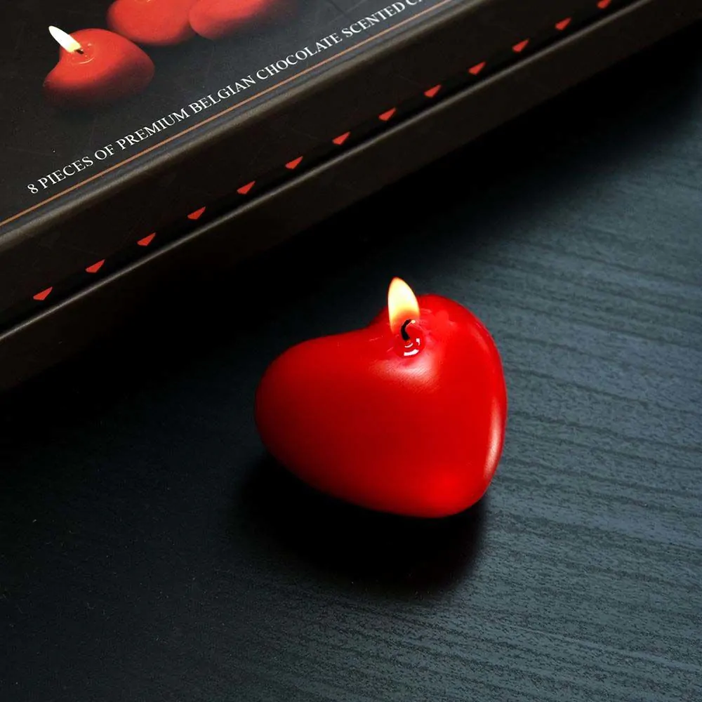 Candele al Profumo di Cioccolato a forma di Cuore