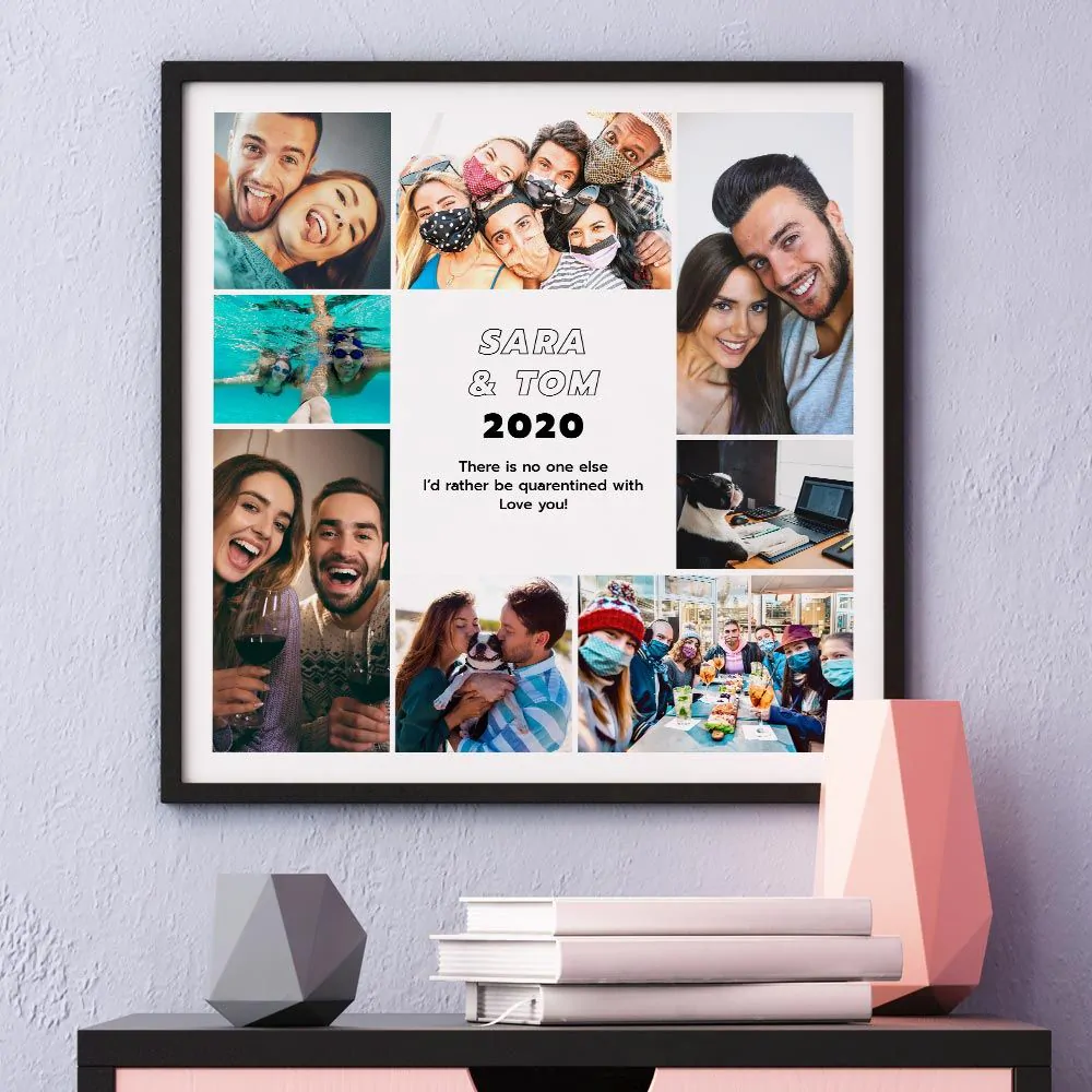 Poster Personalizzato con 8 Foto e Testo