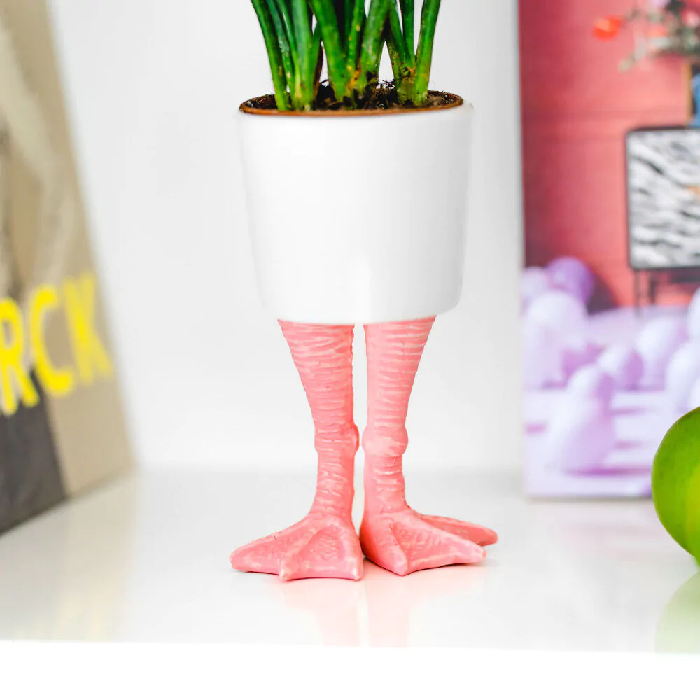 Vaso di Fiori Divertente con Piedi di Fenicottero