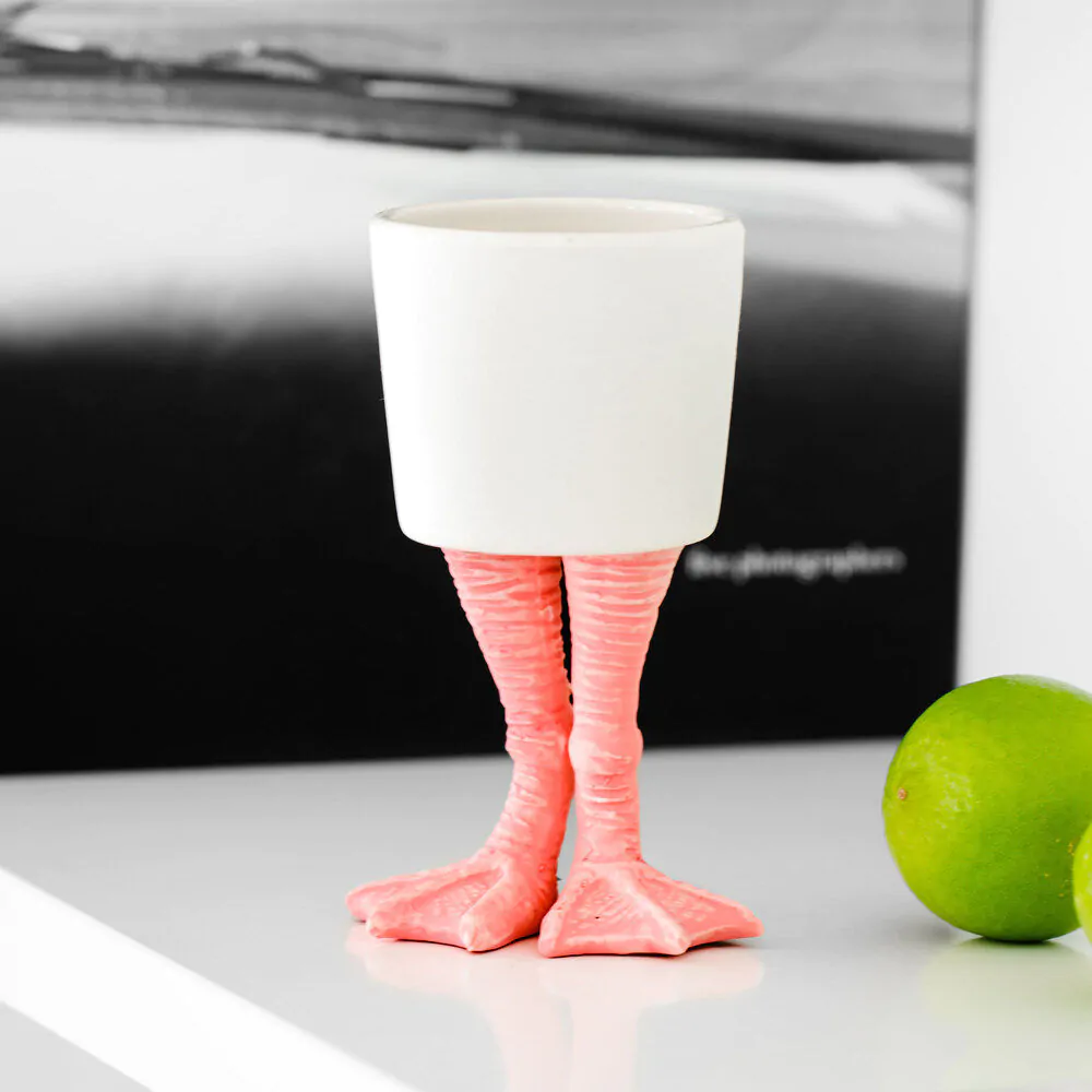 Vaso di Fiori Divertente con Piedi di Fenicottero