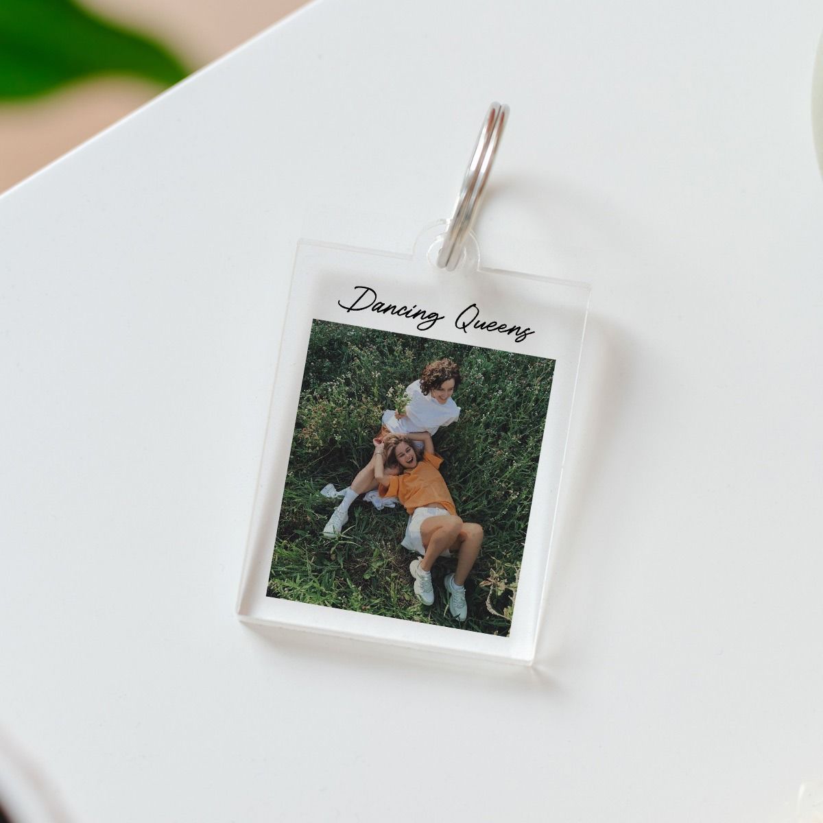 Portachiavi Personalizzato in Acrilico con Foto e Testo