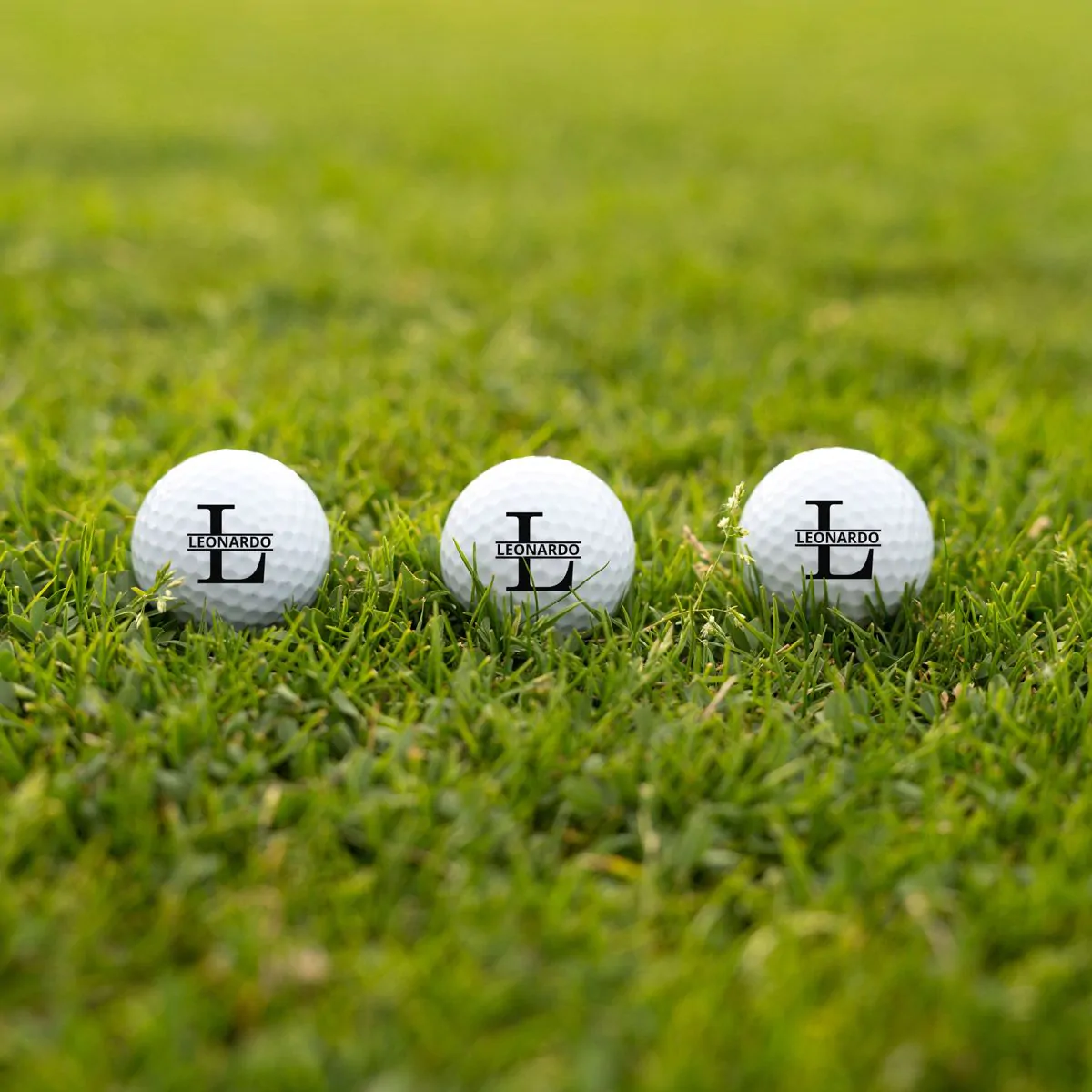 Set di 3 Palline da Golf Personalizzate con Monogramma