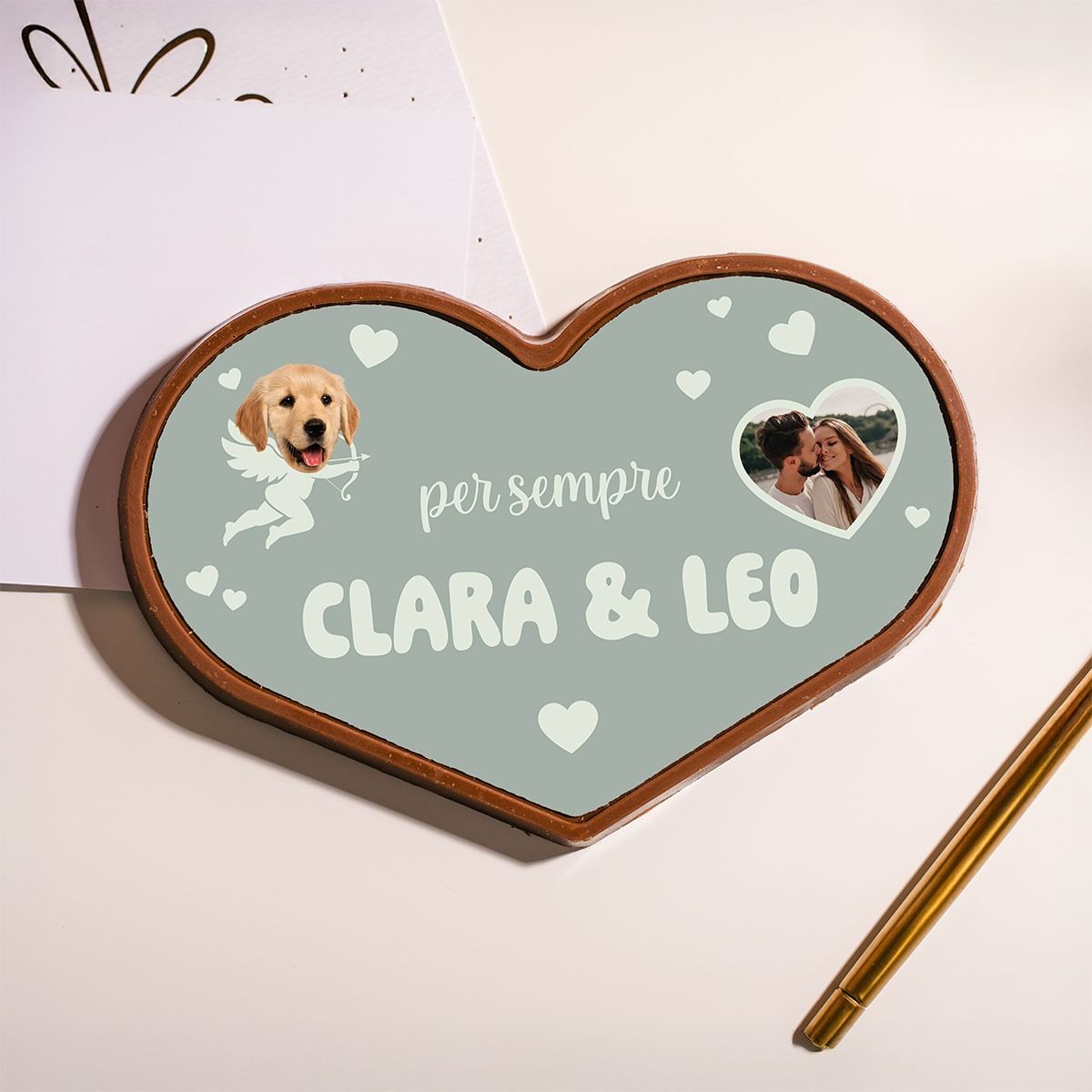Cioccolatini Personalizzati per San Valentino a forma di Cuore