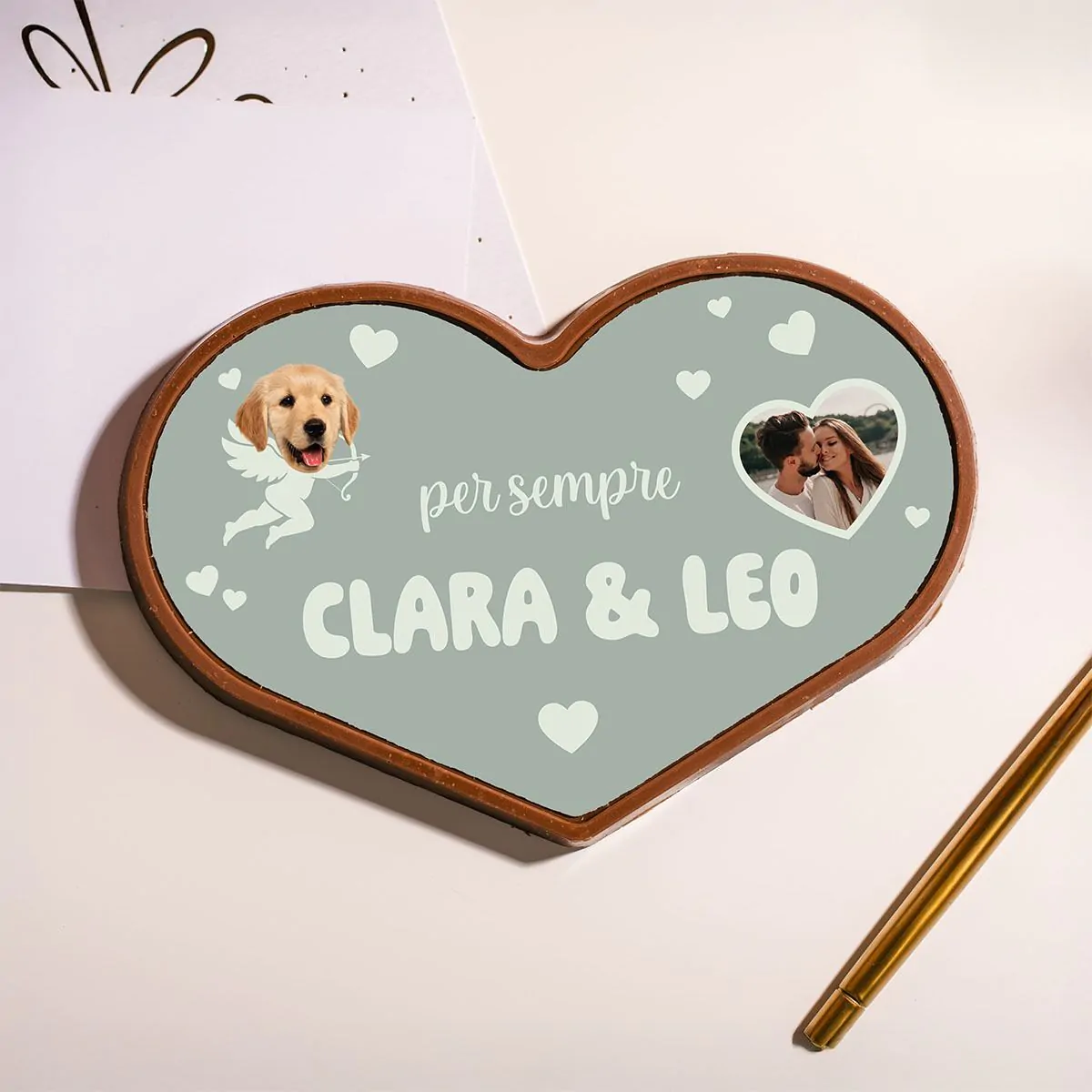 Cioccolatini Personalizzati per San Valentino a forma di Cuore