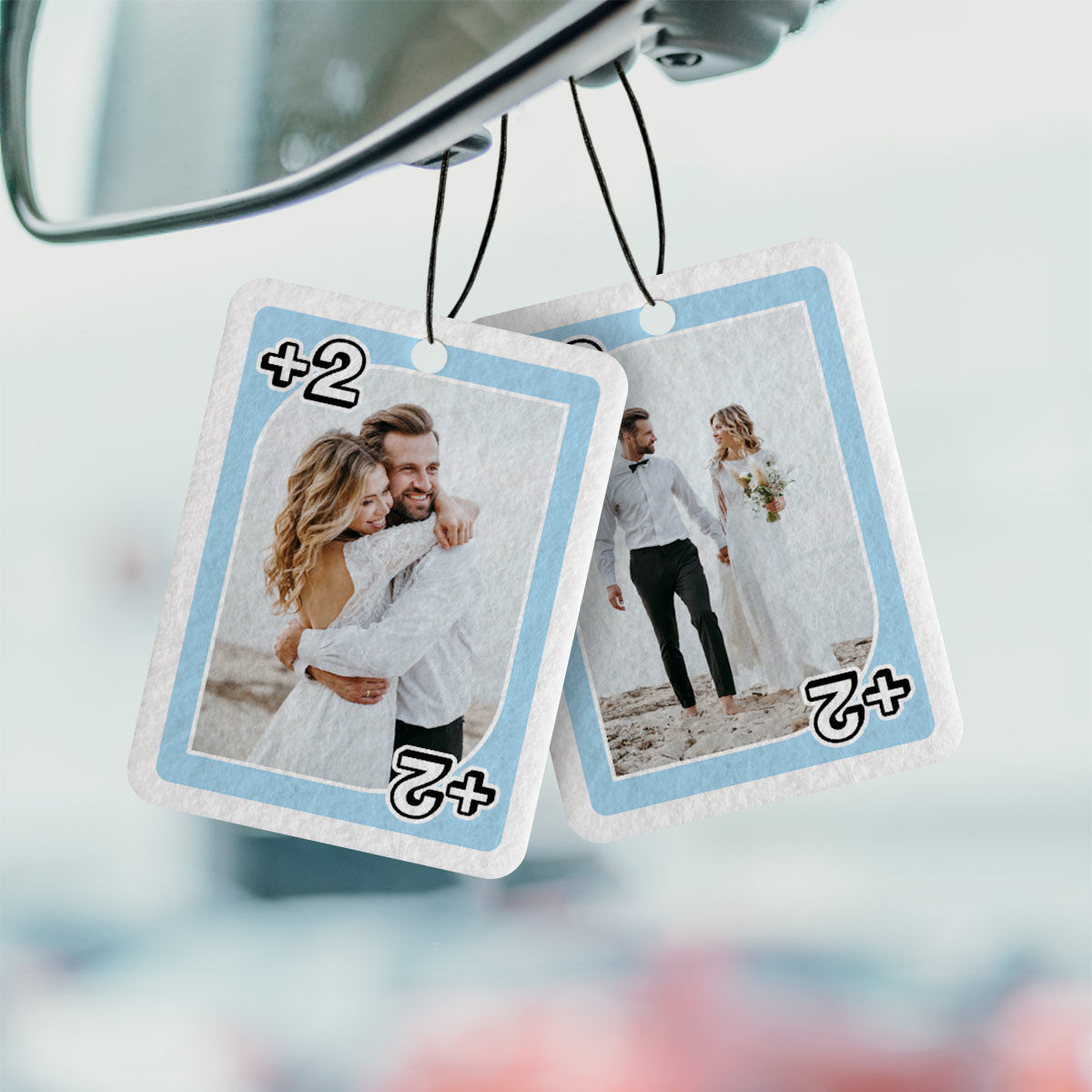 Profumatore Auto Personalizzato 2 Carte da Gioco con Foto