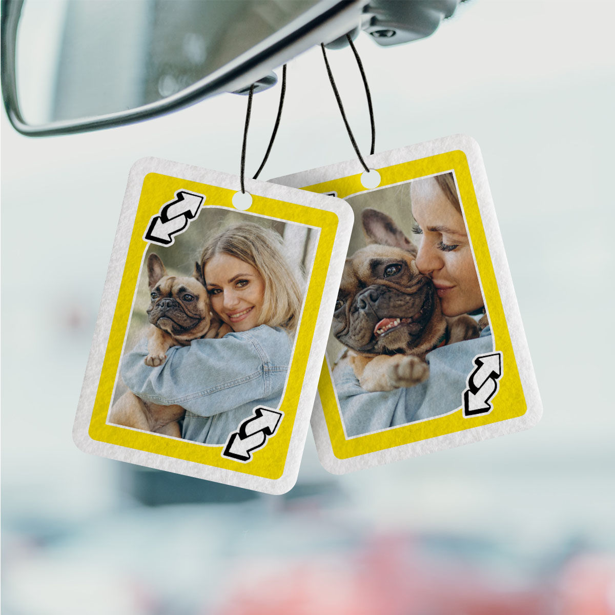 Profumatore Auto Personalizzato 2 Carte da Gioco con Foto
