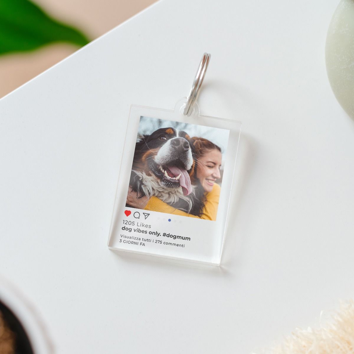 Portachiavi Personalizzato in Acrilico in Stile Instagram