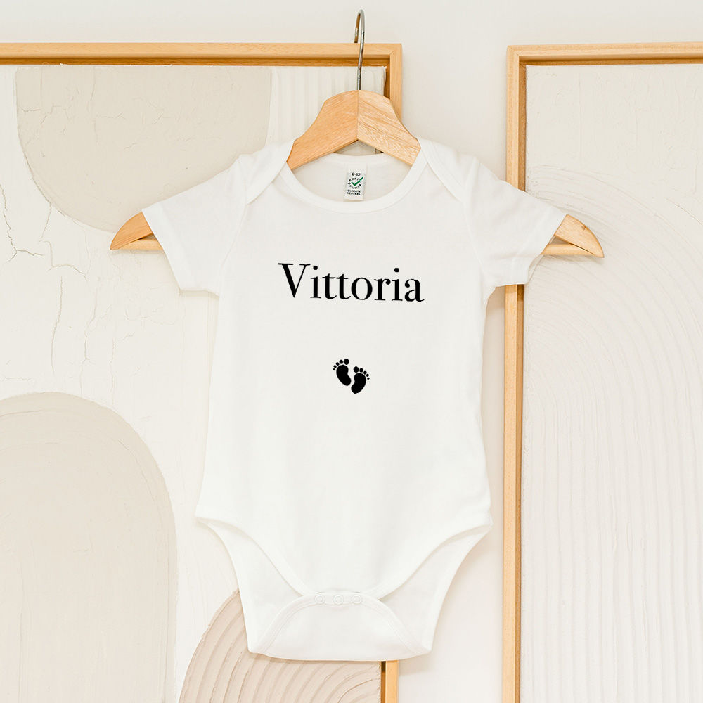 Body Neonato Personalizzato con Nome e Simbolo