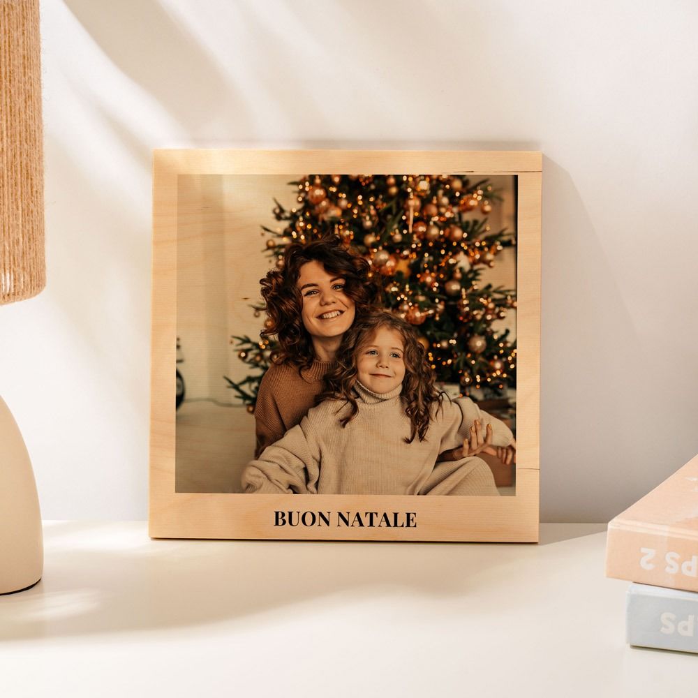 Stampa su Legno con Foto in Stile Polaroid
