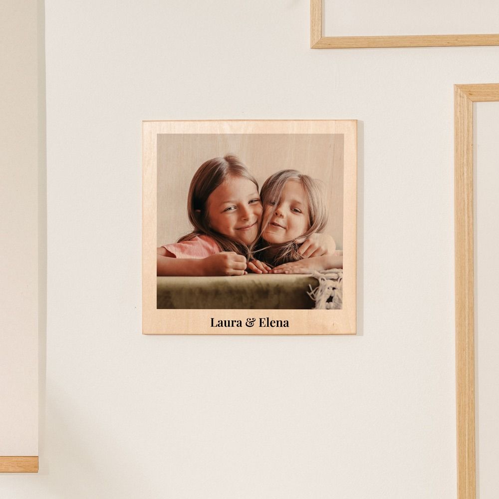 Stampa su Legno con Foto in Stile Polaroid