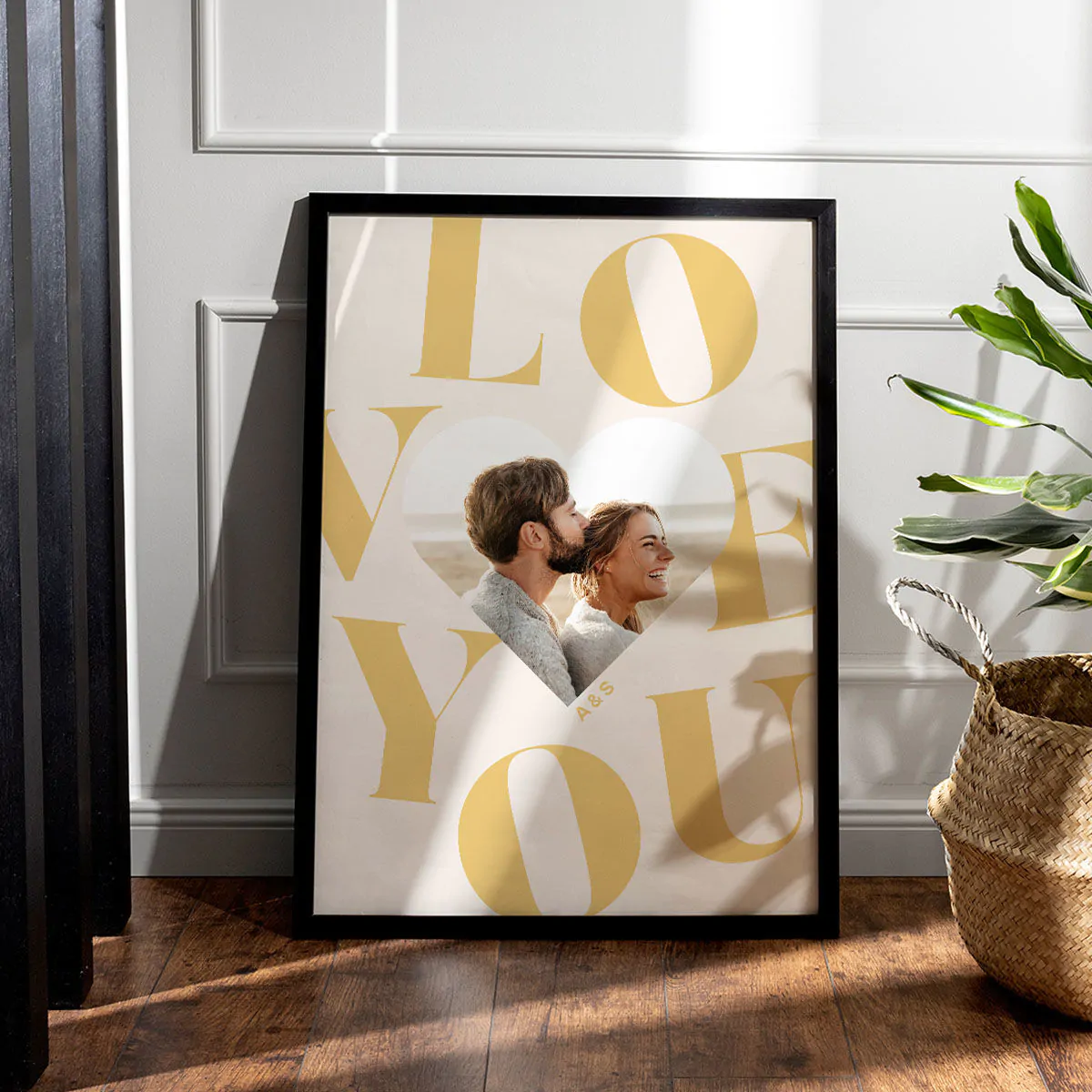 Poster Personalizzato a forma di Cuore con Foto e Testo