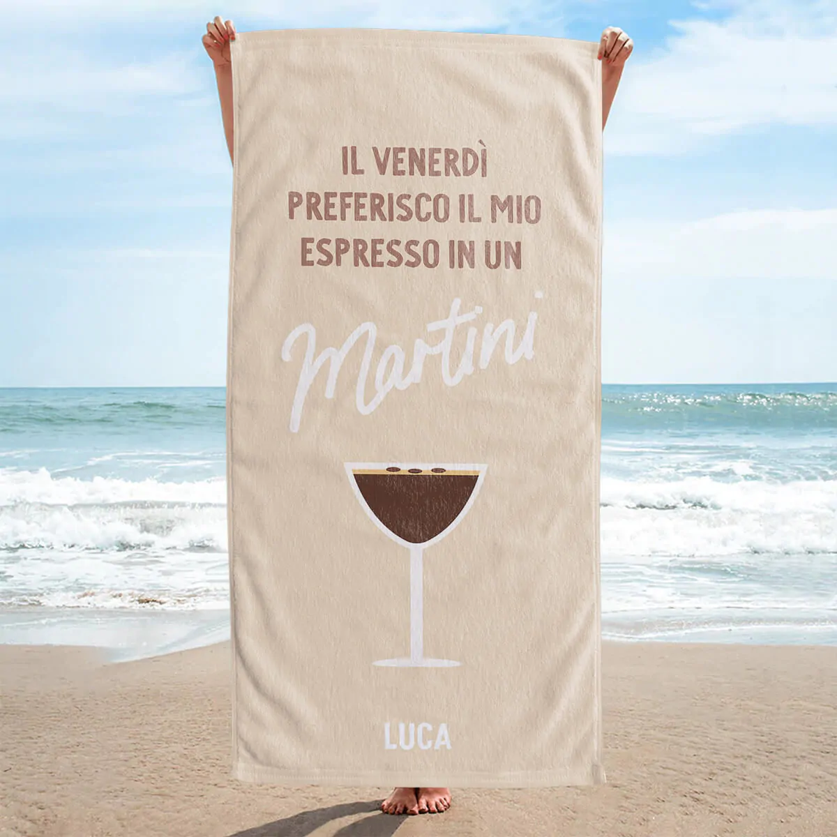 Telo Mare Personalizzato con Drink e Frasi