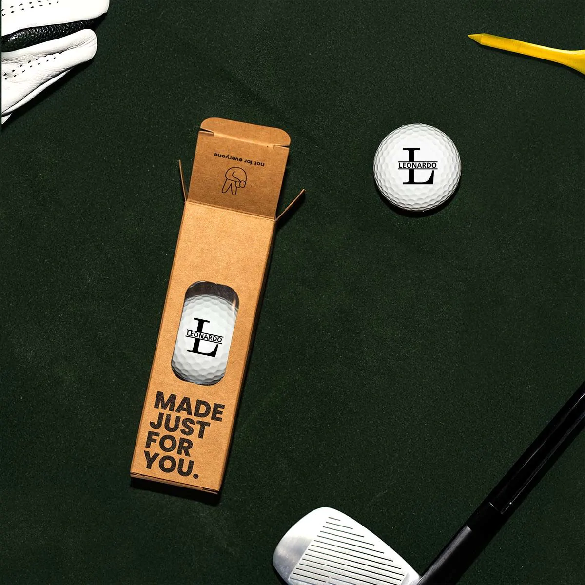 Set di 3 Palline da Golf Personalizzate con Monogramma