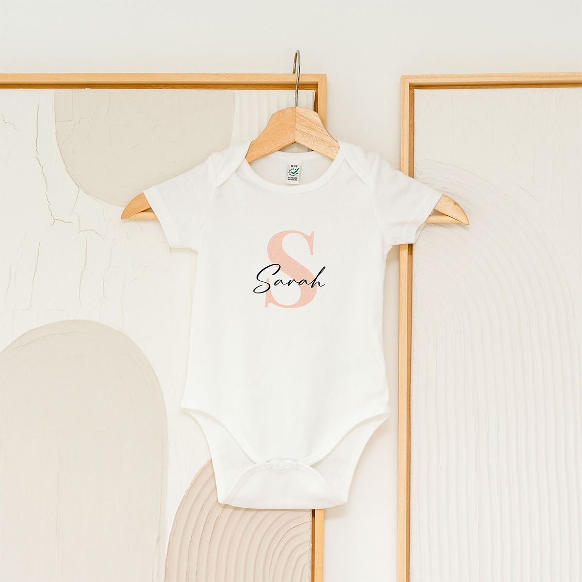 Body Neonato Personalizzato con Monogramma