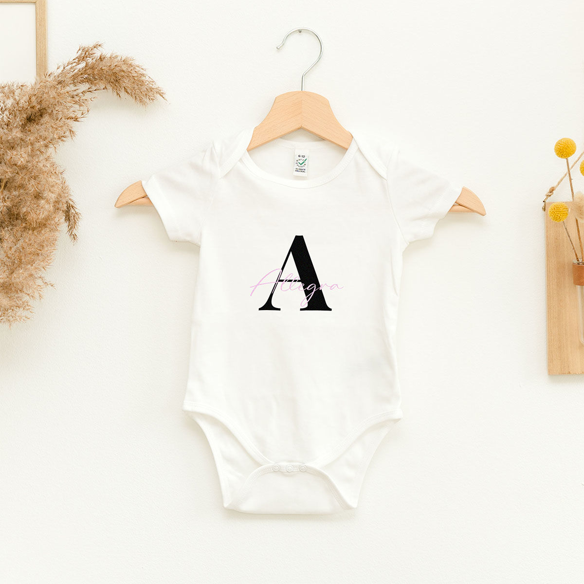 Body Neonato Personalizzato con Monogramma