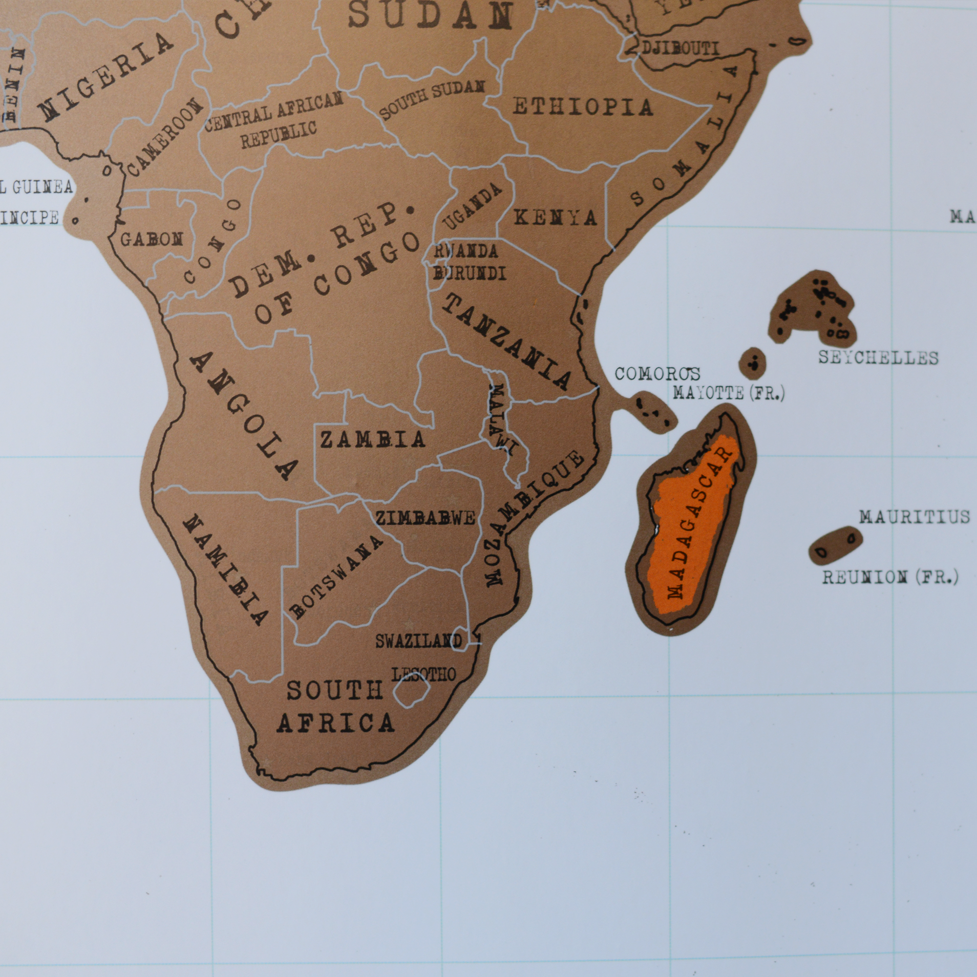 Mappa del mondo da grattare