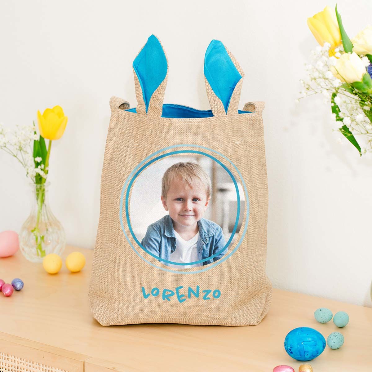 Cestino di Pasqua Personalizzato con Foto e Nome