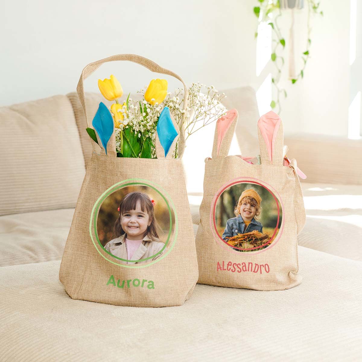 Cestino di Pasqua Personalizzato con Foto e Nome