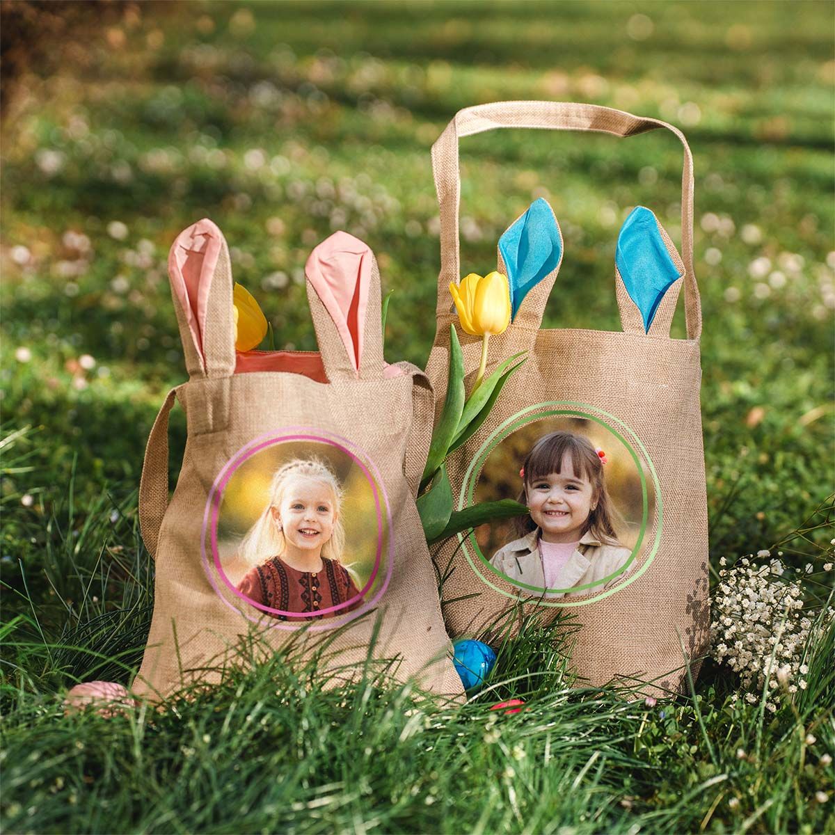 Cestino di Pasqua Personalizzato con Foto e Nome