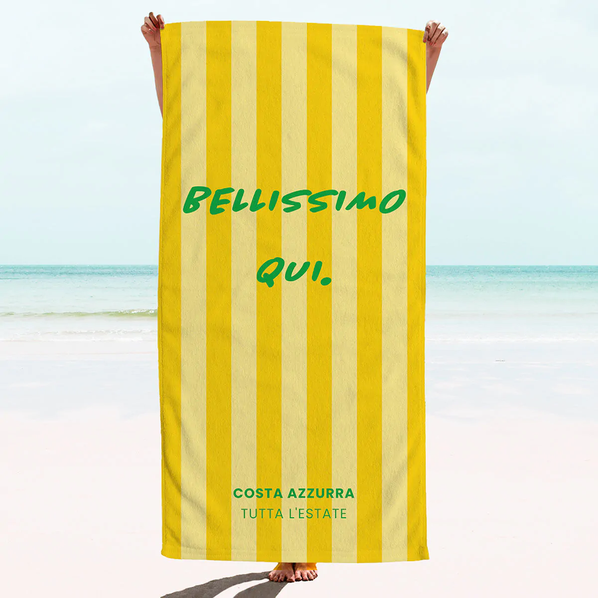 Telo Mare Personalizzato Vintage con Testo
