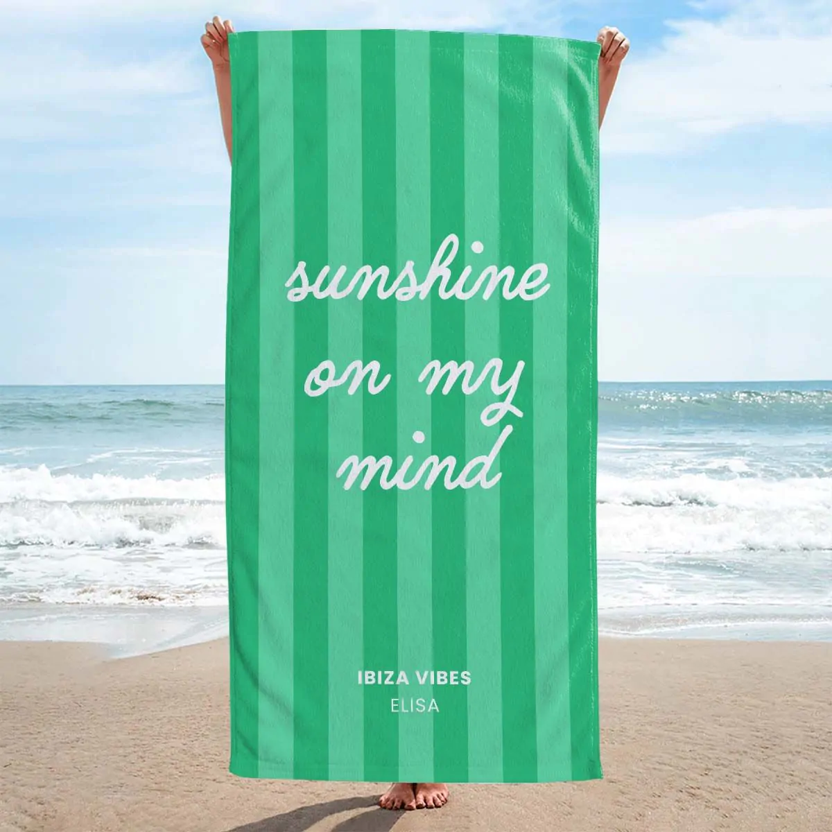 Telo Mare Personalizzato Vintage con Testo