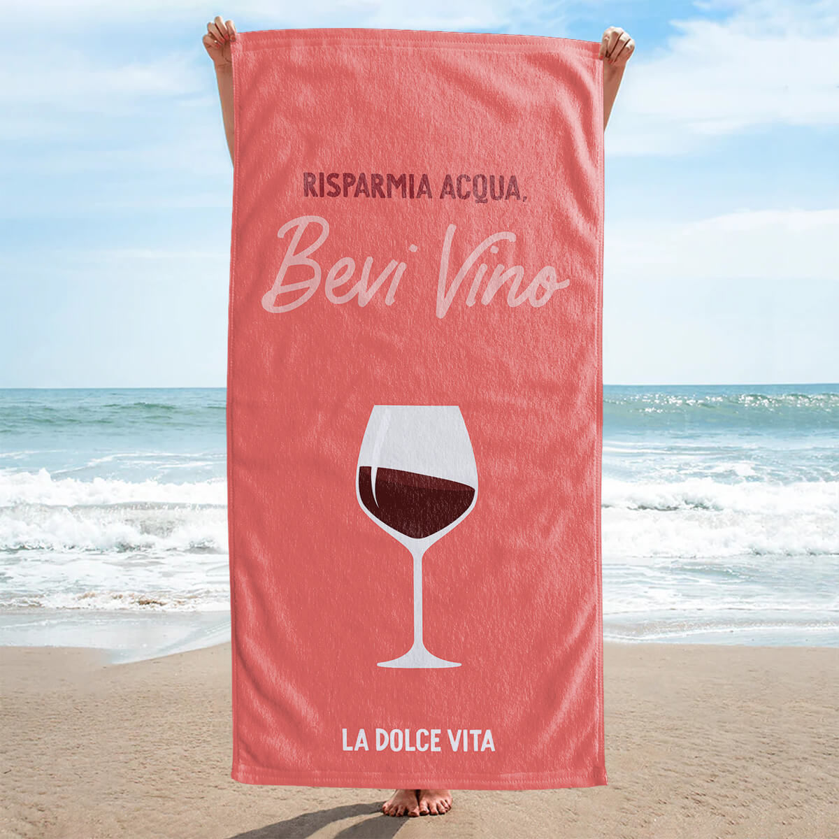 Telo Mare Personalizzato con Drink e Frasi