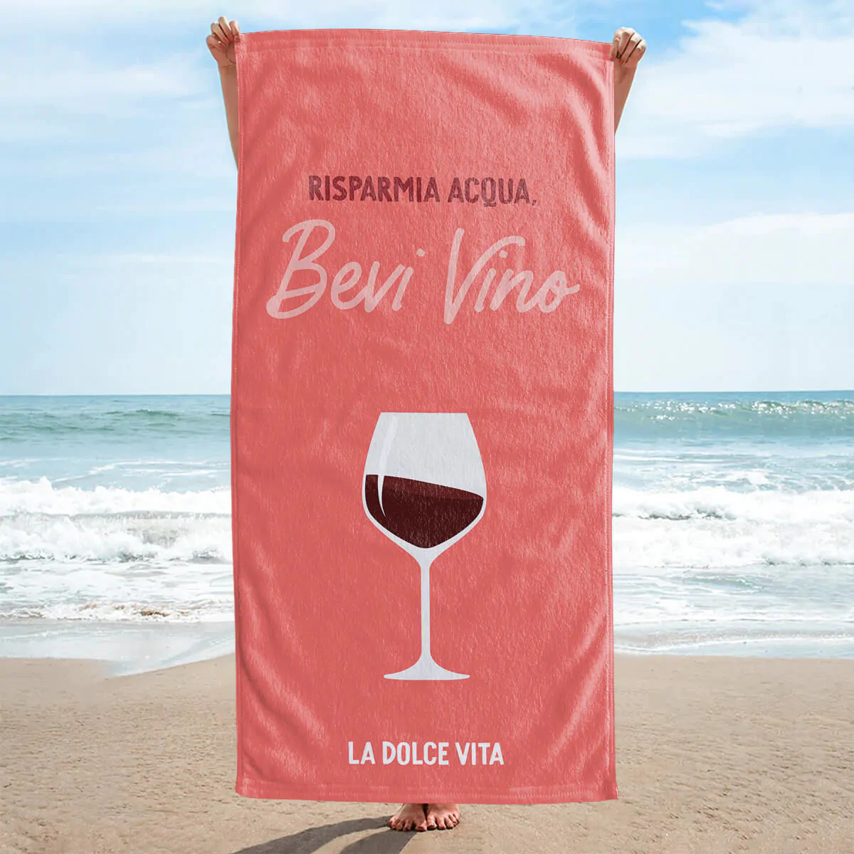Telo Mare Personalizzato con Drink e Frasi