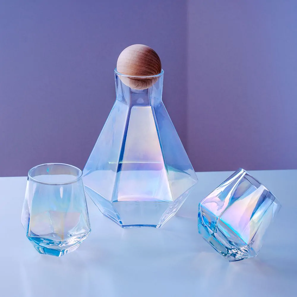 Set di Decanter a Forma di Diamante
