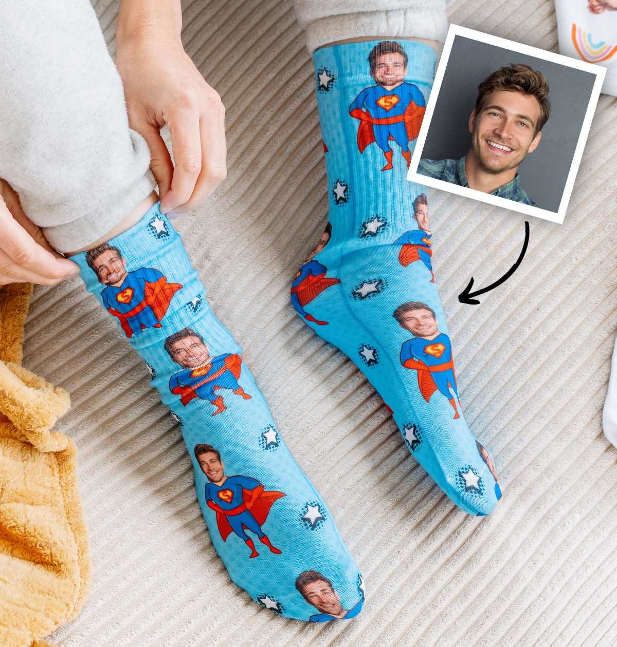 Calzini Personalizzati con Faccia e Supereroi
