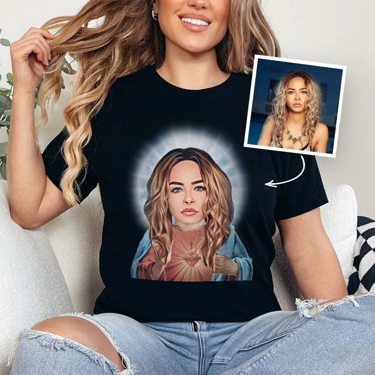 Maglietta con foto personalizzata hot sale