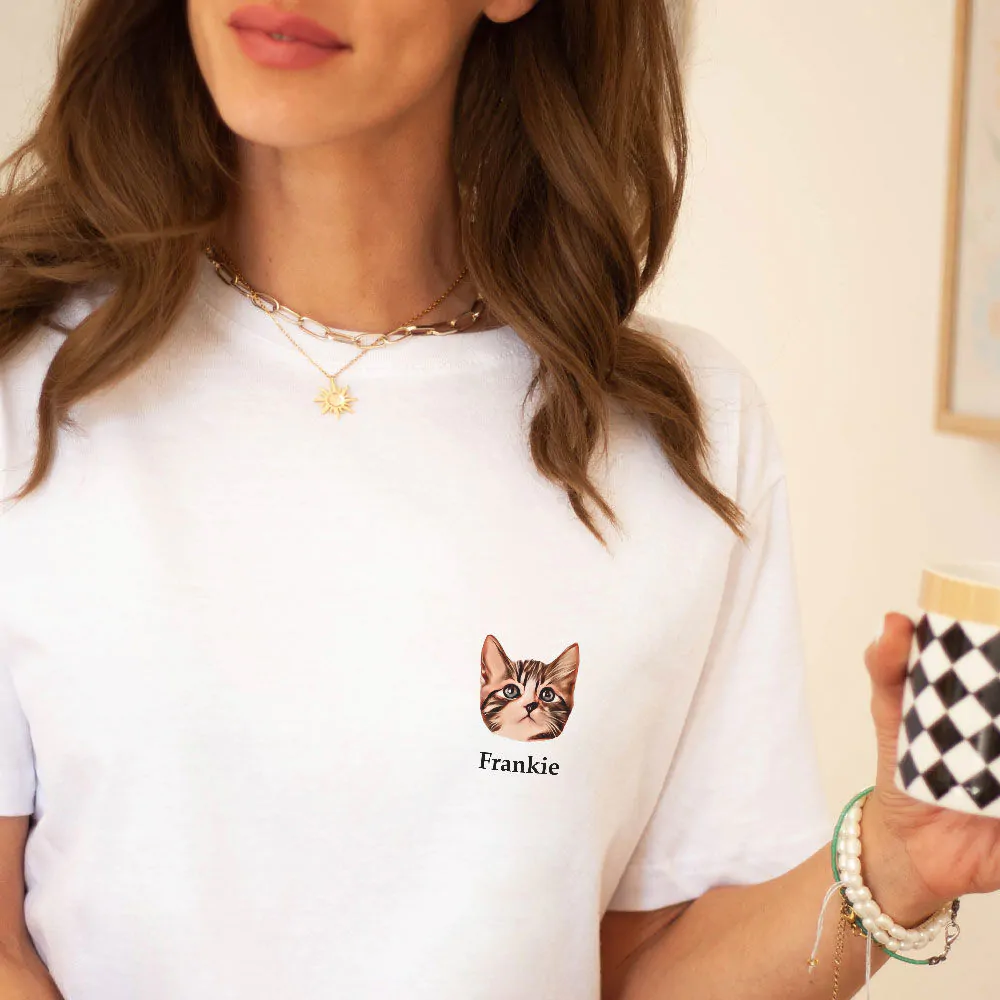 Maglietta Personalizzata Animale Domestico in stile Fumetto