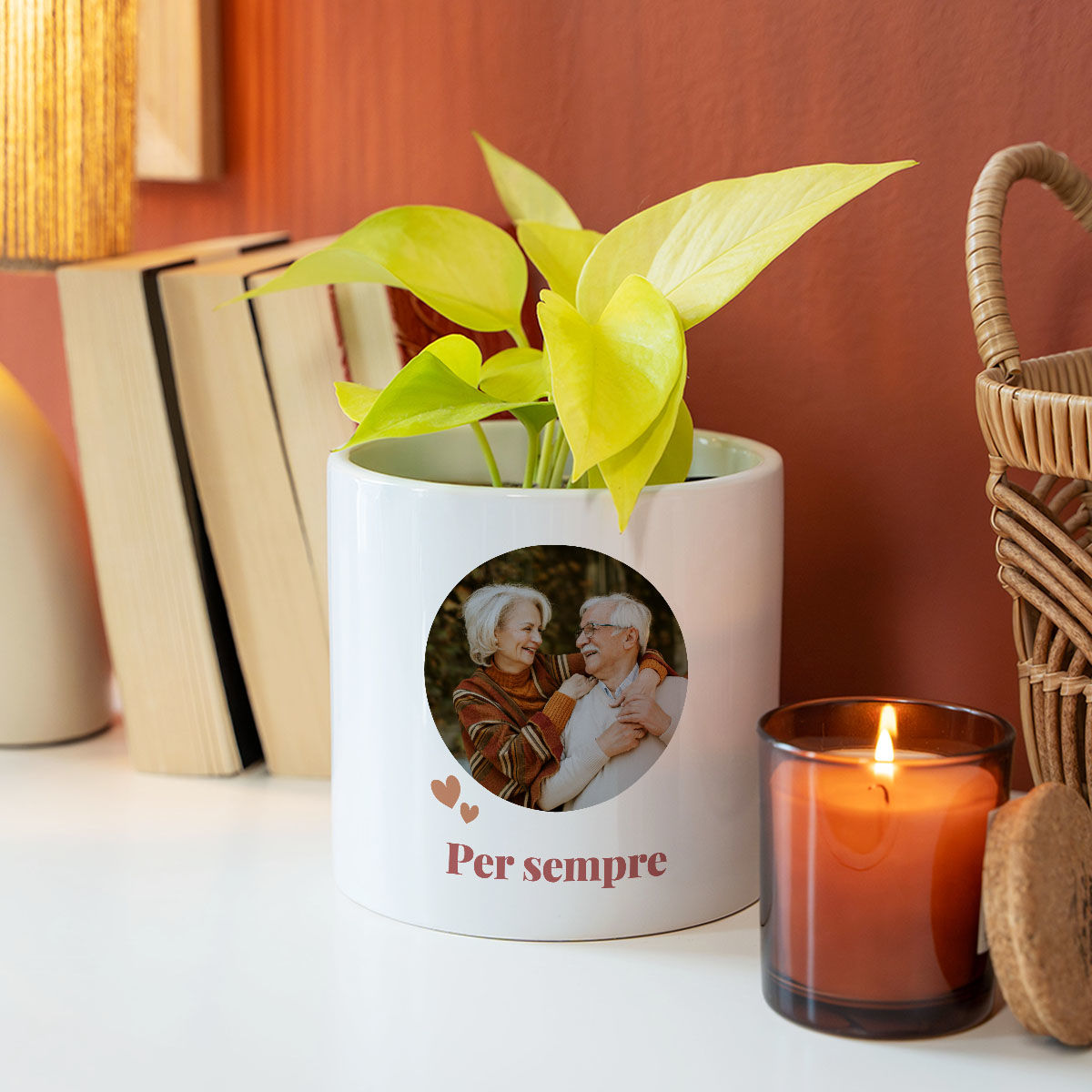 Vaso per Piante Personalizzato con Foto e Testo