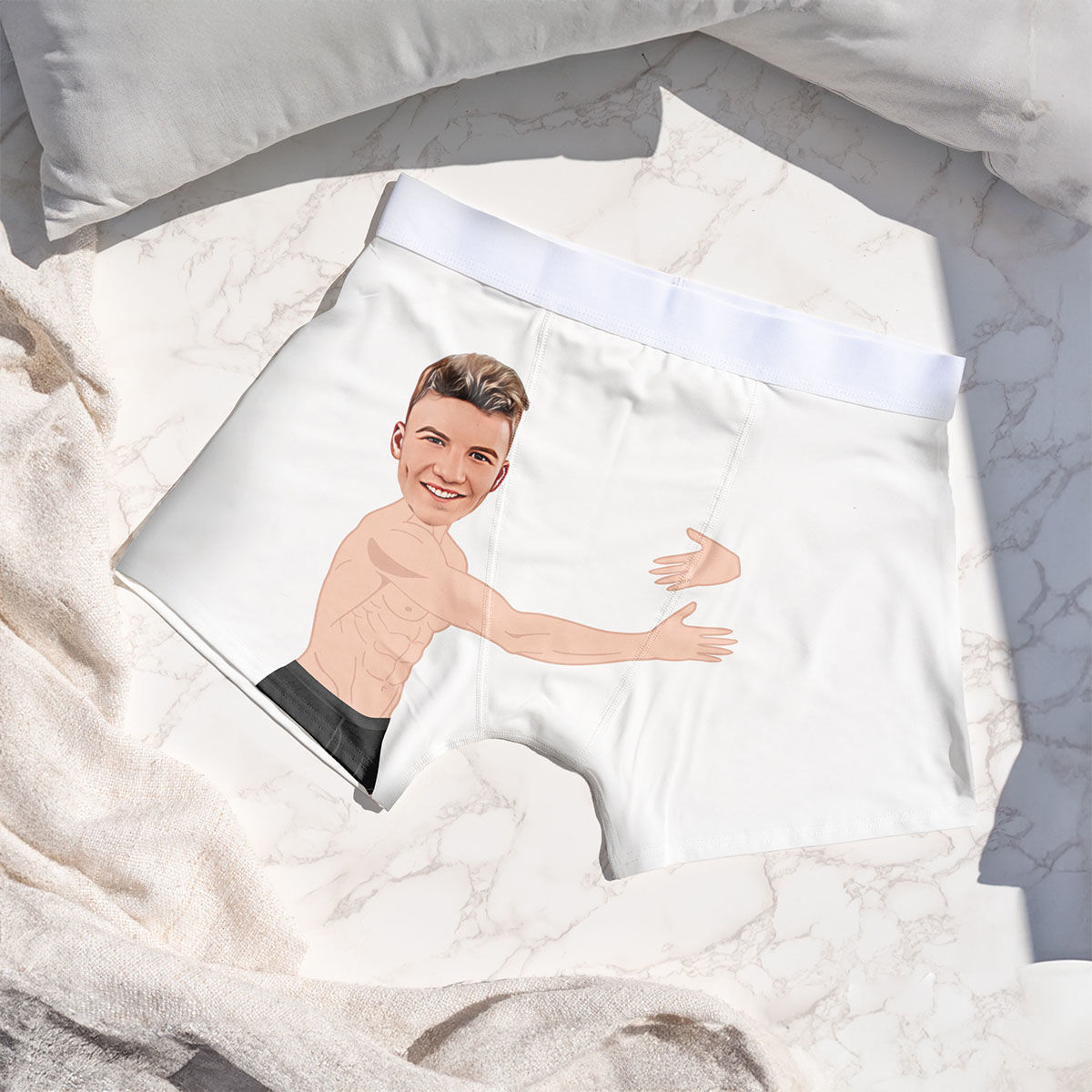 Jacklin F Mutande Uomo Personalizzate con Foto Slip Boxer Intimo