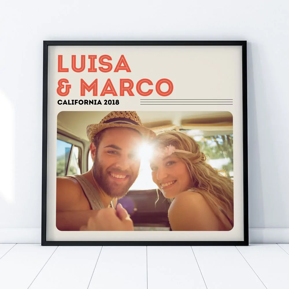 Poster Personalizzato in Stile Copertina di Vinile