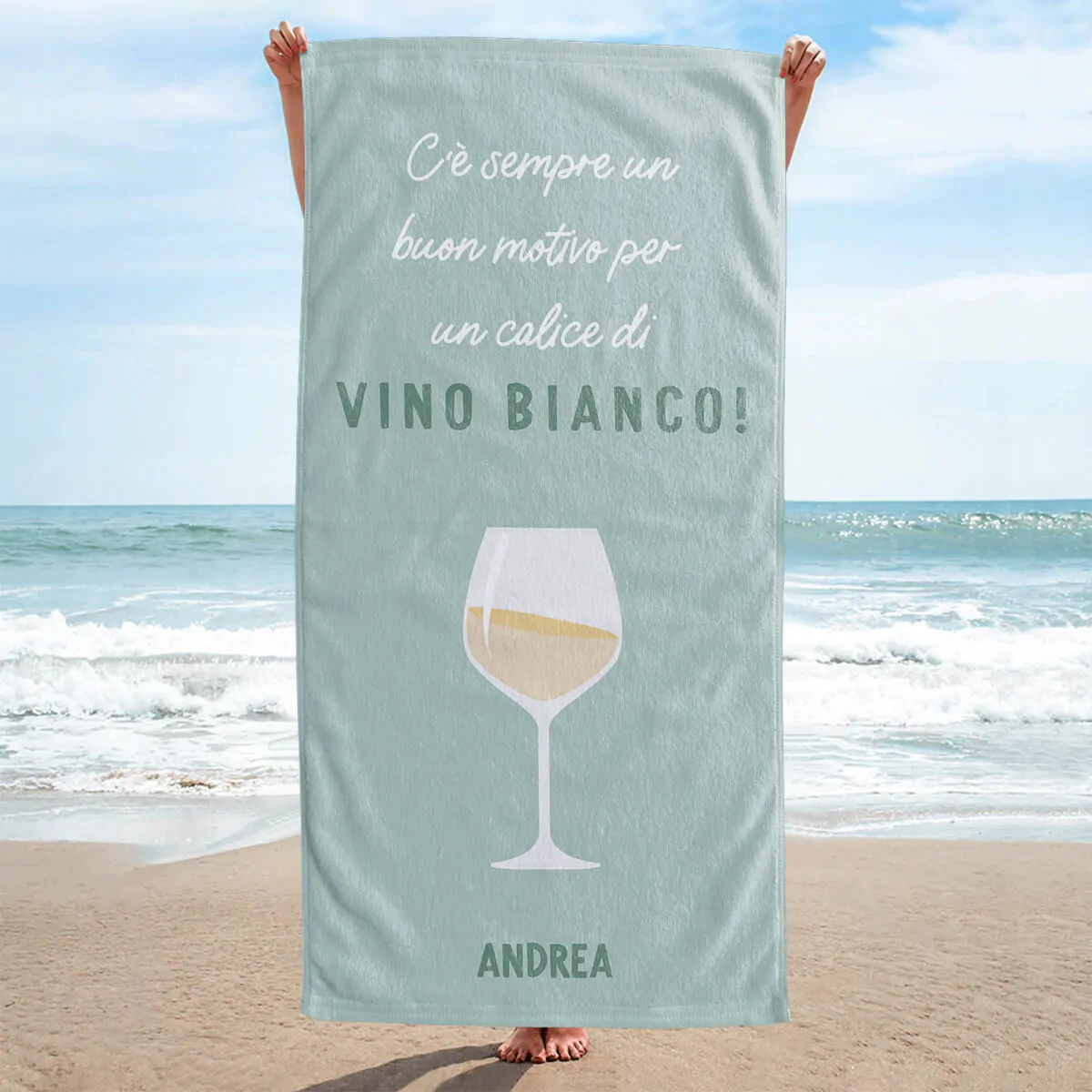 Telo Mare Personalizzato con Drink e Frasi