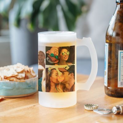 regali di compleanno per i 30 anni boccale da birra personalizzato con 5 foto