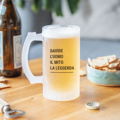 Boccale da Birra Personalizzato con Testo Boccale da Birra Personalizzato con Testo