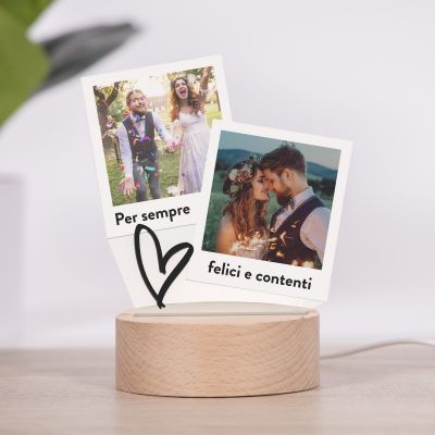 Lampada LED Personalizzata con Foto Polaroid Lampada LED Personalizzata con Foto Polaroid