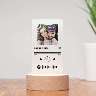 Lampada LED Personalizzata con Foto e Titolo di Canzone Lampada LED Personalizzata con Foto e Titolo di Canzone