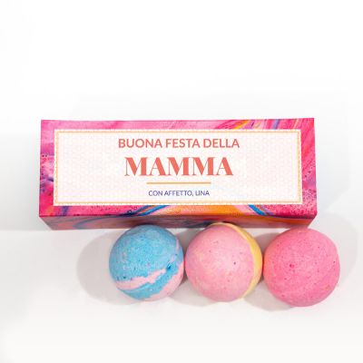 Scatola di Bombe da Bagno con Testo Scatola di Bombe da Bagno con Testo