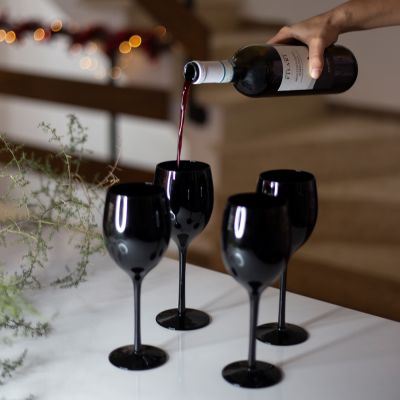 Bicchieri da Vino Neri – Set da 4